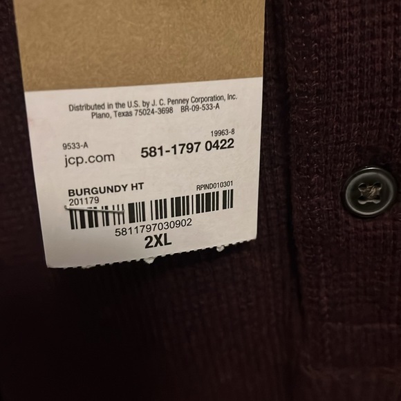Burgundy long sleeve knit shirt - Picture 4 of 5